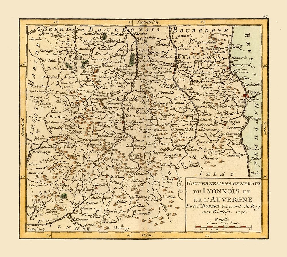 South Central France - Robert 1748