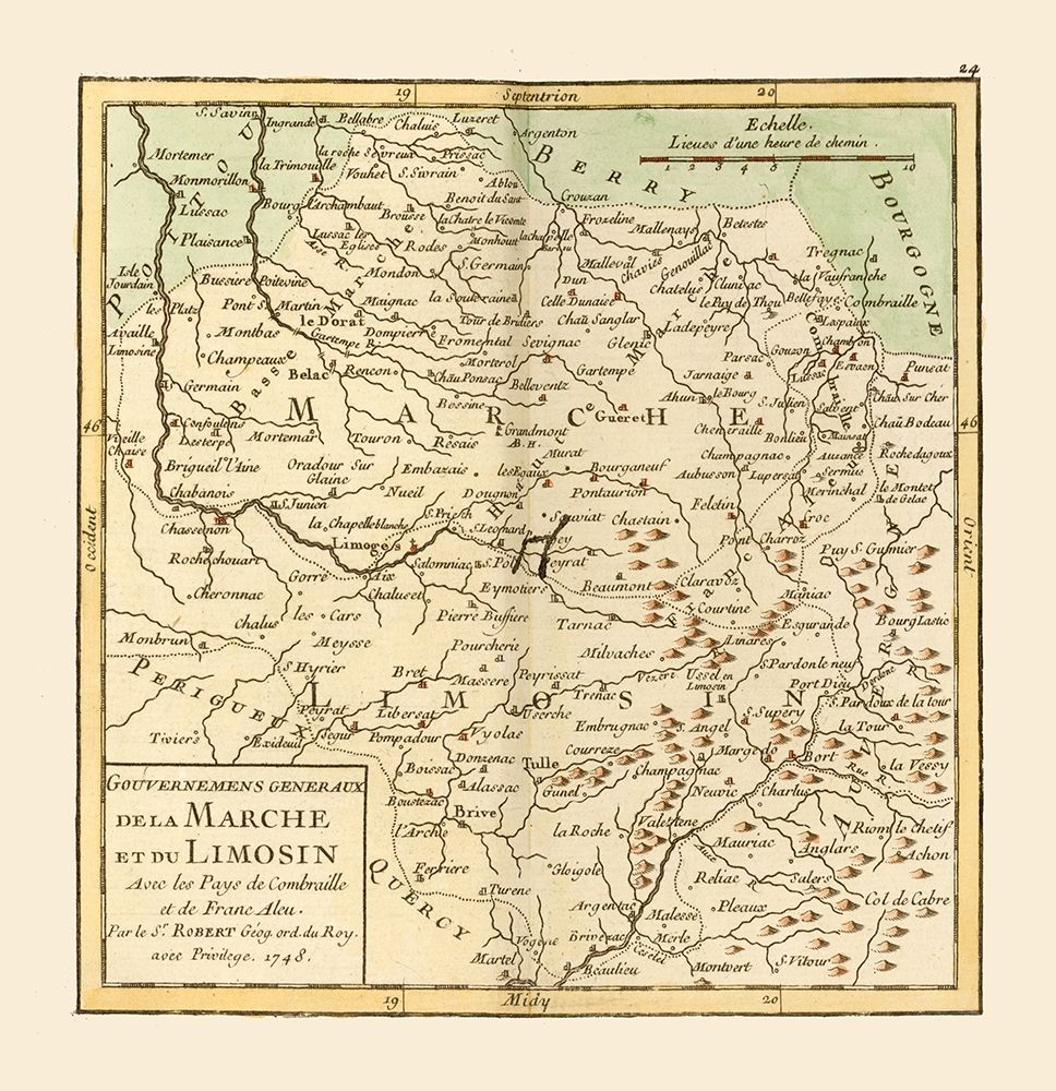 Marche Limousin France - Robert 1748