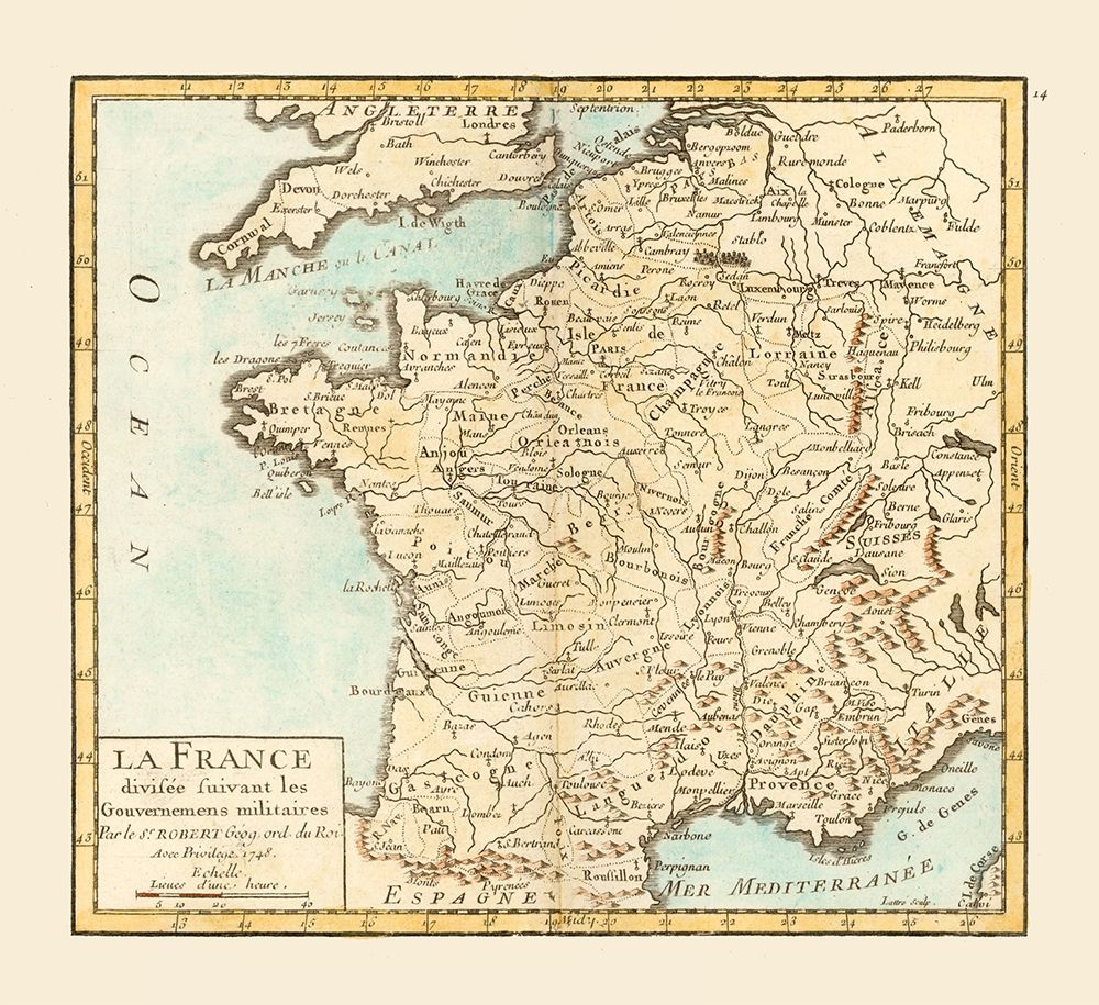 Military Governments France - Robert 1748