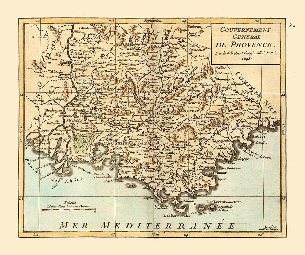 Provence France - Robert 1748