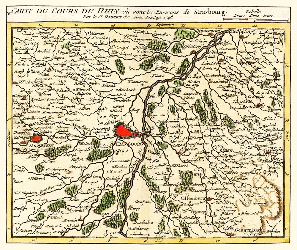 Rhine River Grand Est Region France - Robert 1748