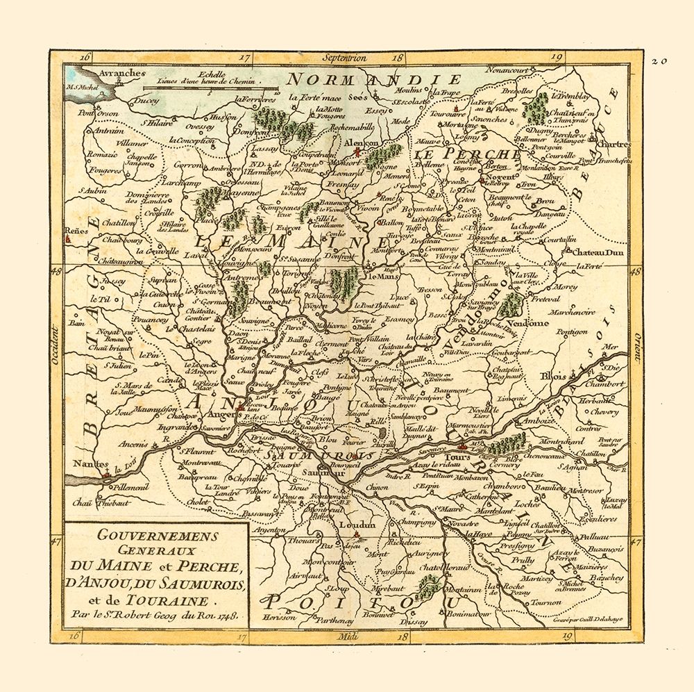 Perche Maine Anjou Touraine France - Robert 1748