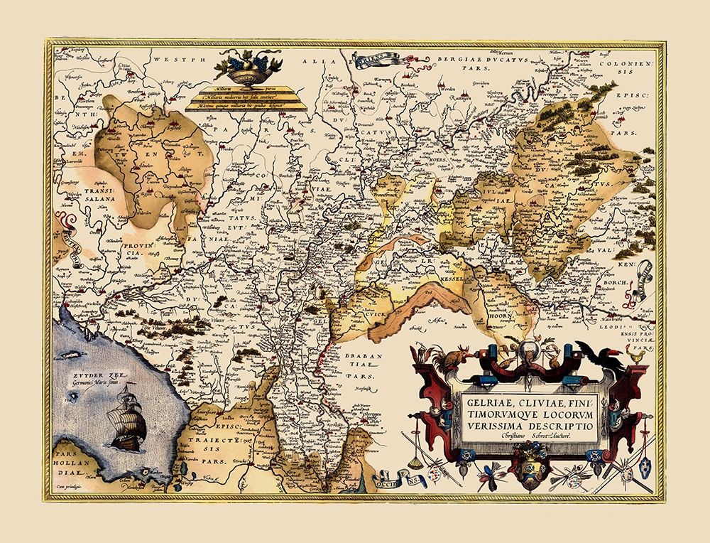 Gelderland Netherlands - Ortelius 1595