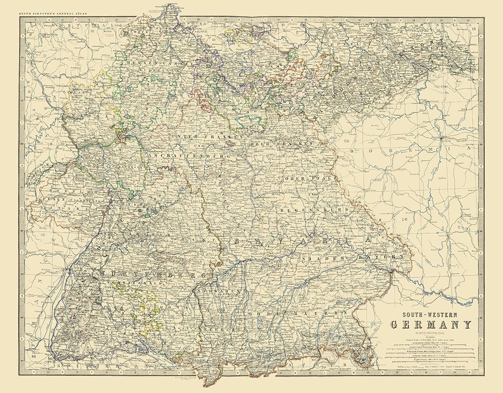 Southwest Germany - Johnston 1861