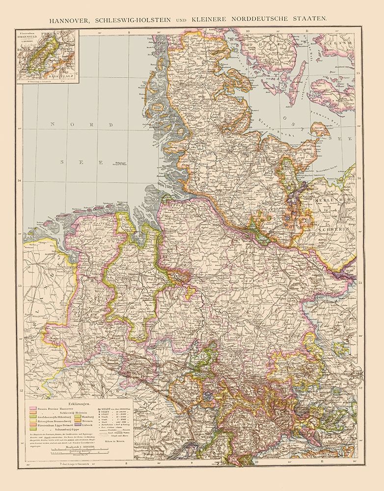 Northern Germany - Velhagen 1881