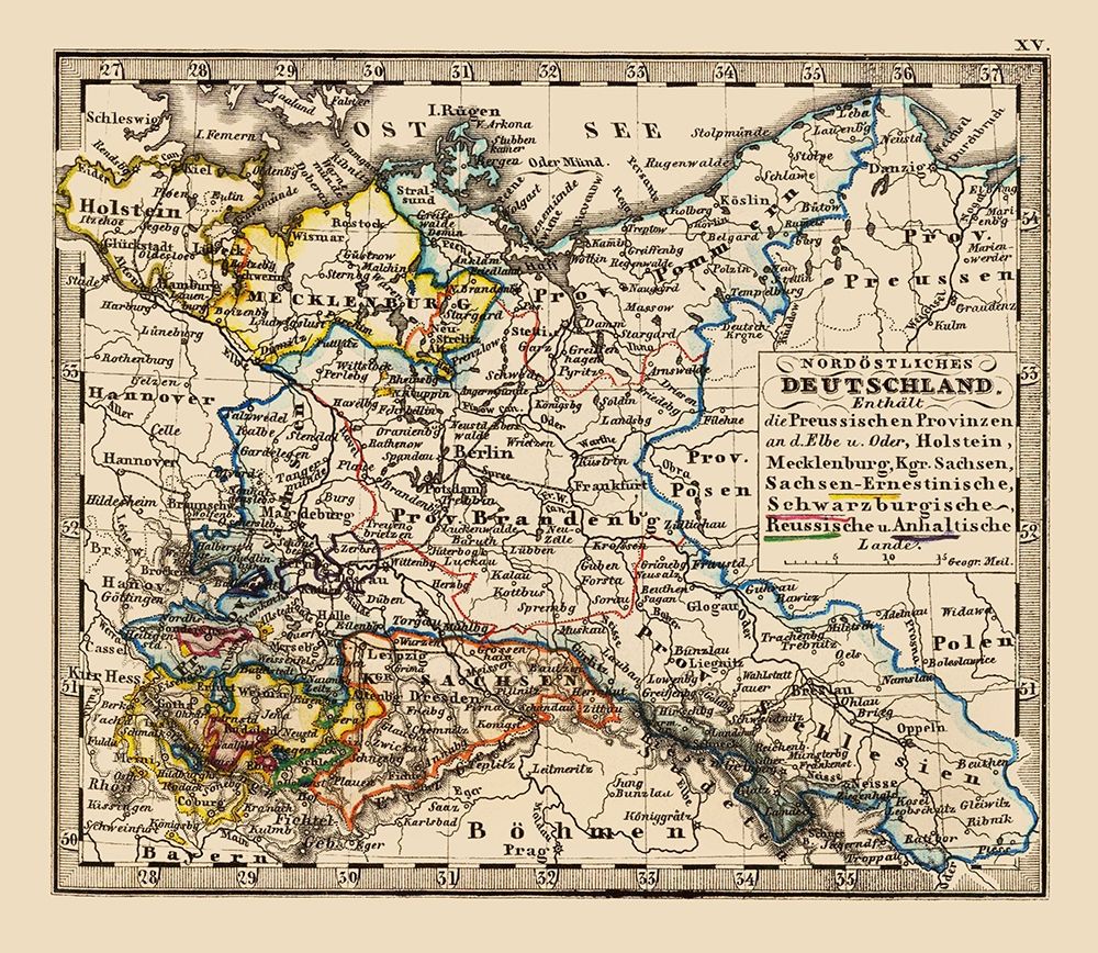 Europe Northern Germany - Stieler 1852