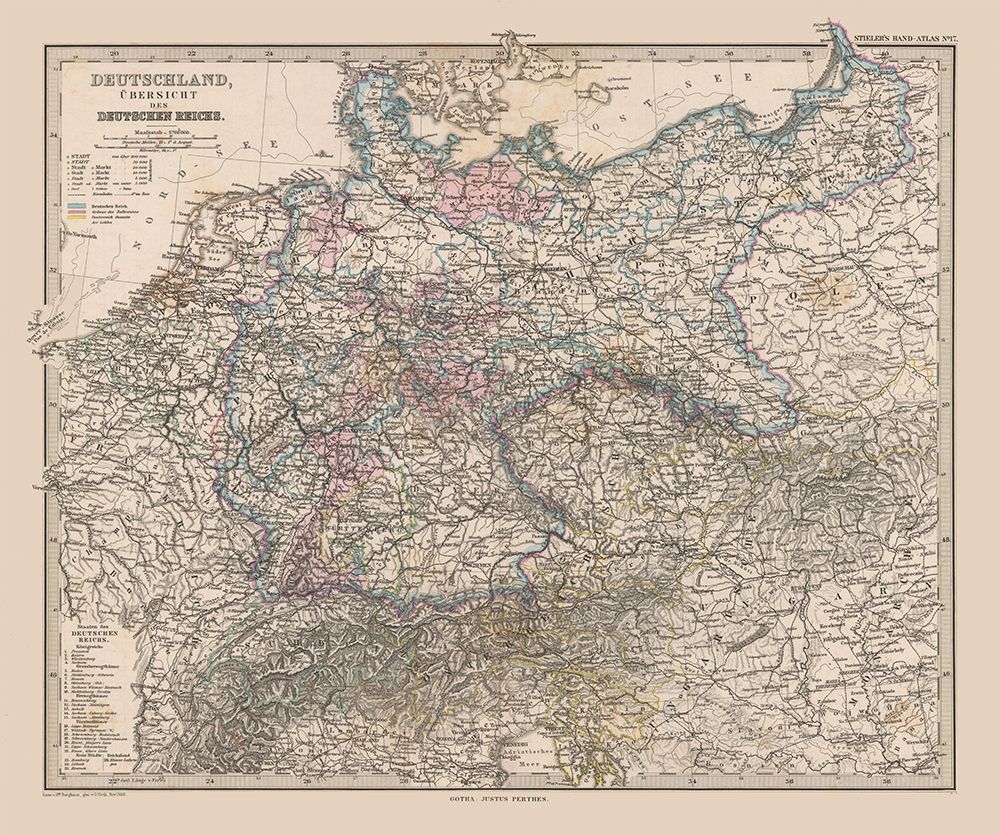 Overview Germany - Stieler 1885