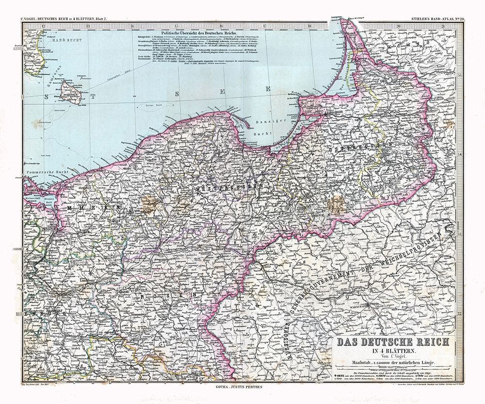 Northeast Germany - Stieler 1885