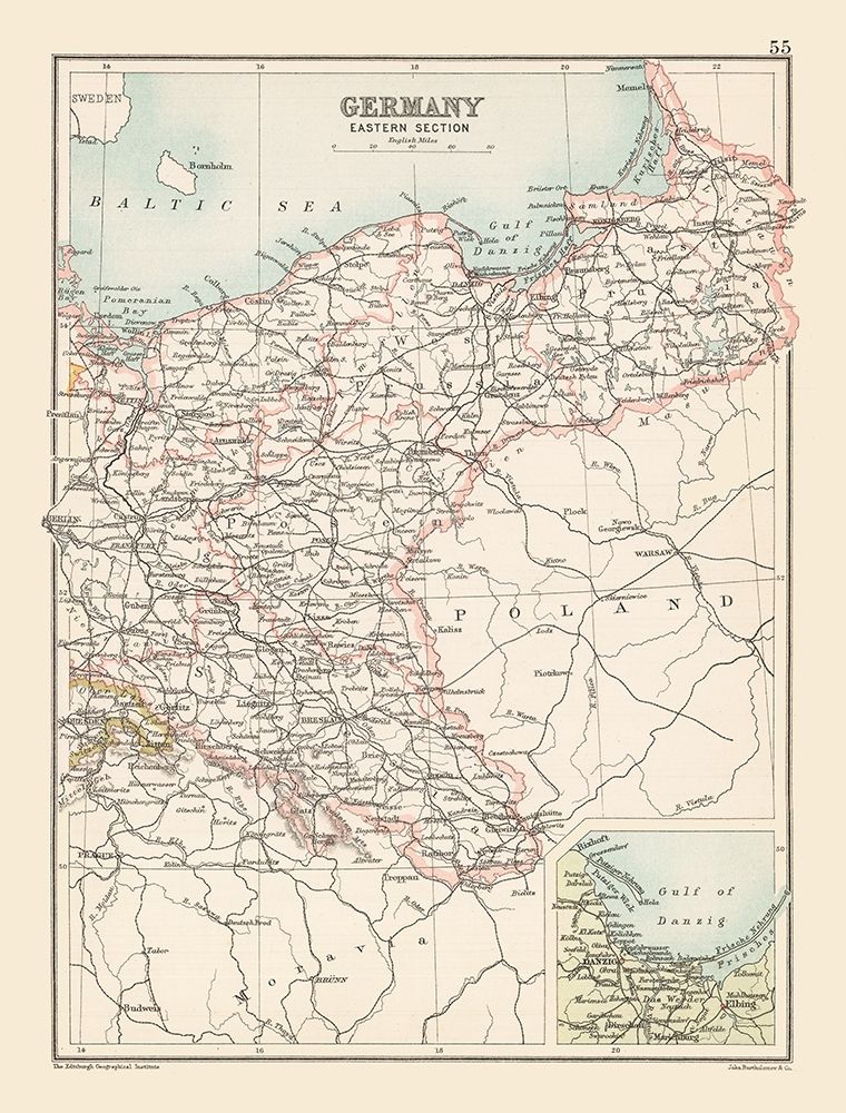 Eastern Germany - Bartholomew 1892