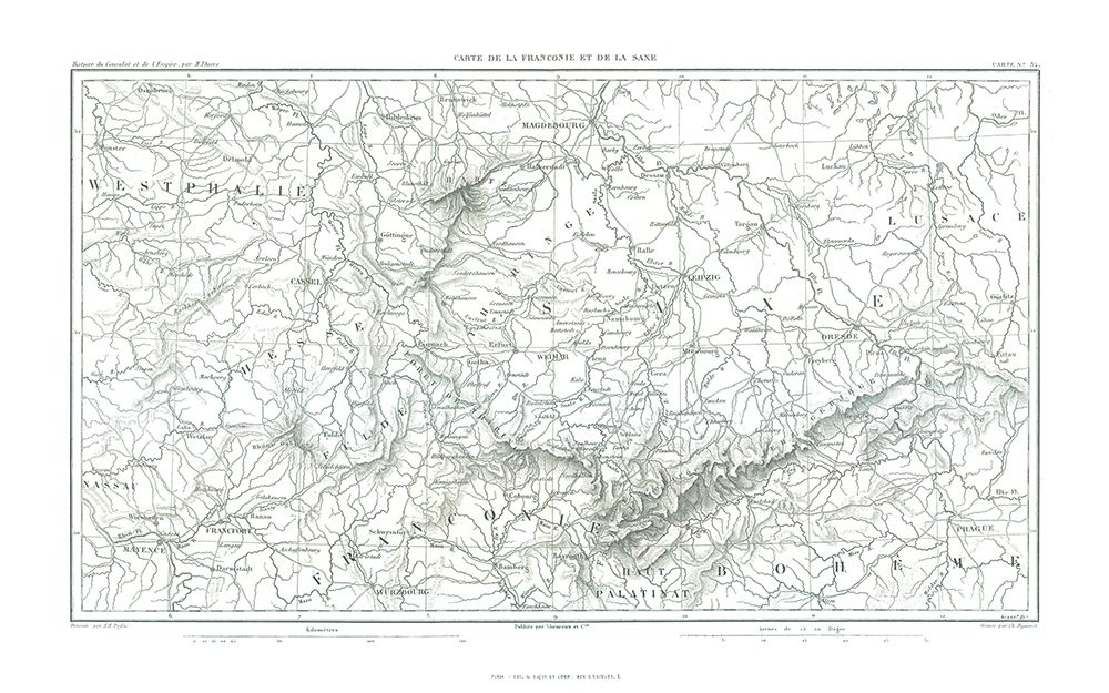 Franconia Saxe Germany - Thiers 1866