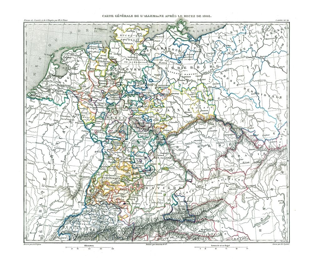 Mediatization of 1805 Germany - Thiers 1866