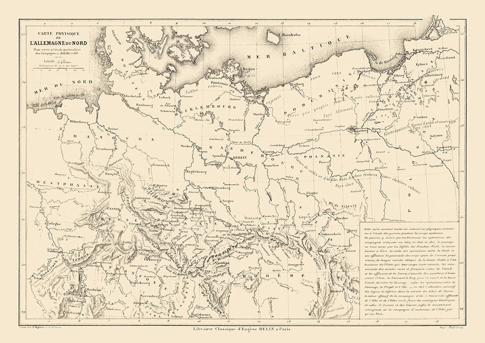 Physical North Germany - Drioux 1882