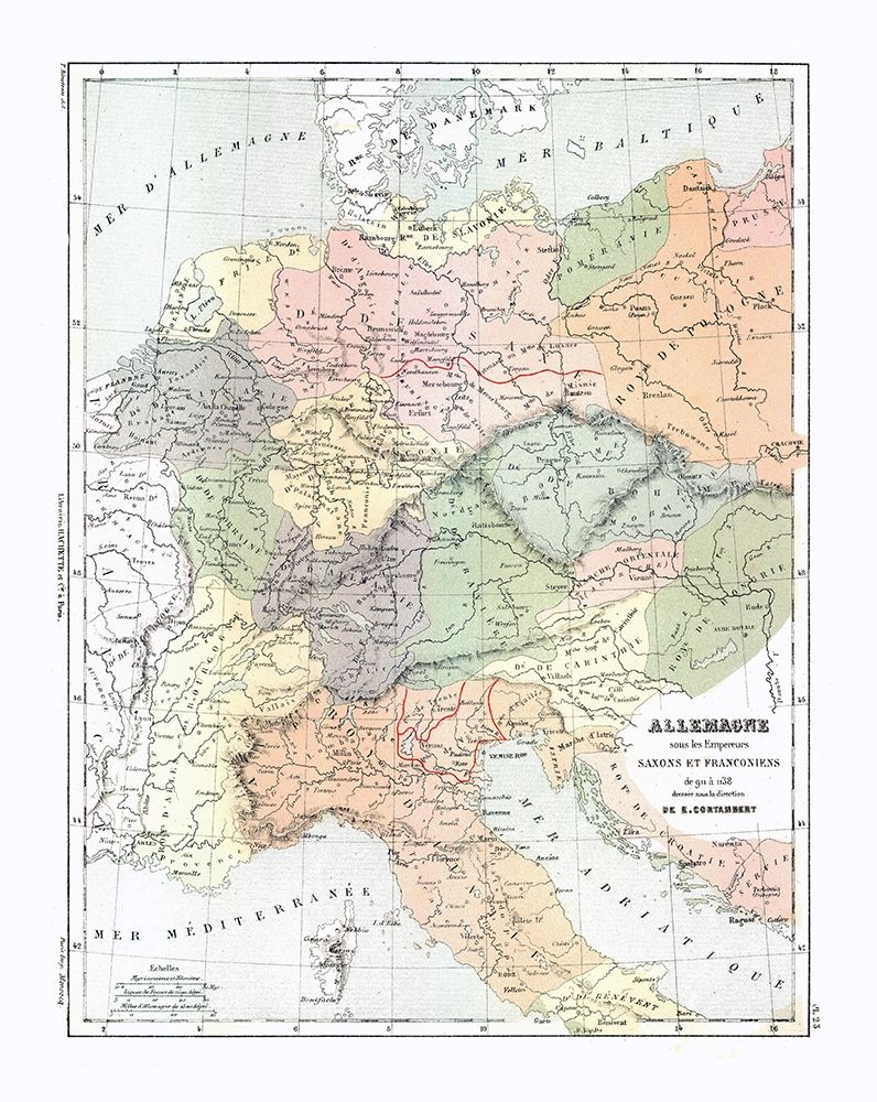 Europe Germany Italy - Cortambert 1880