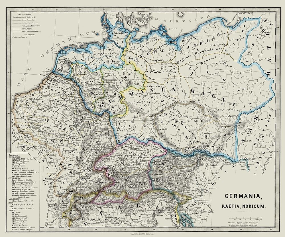 Ancient Germany - Spruner 1865