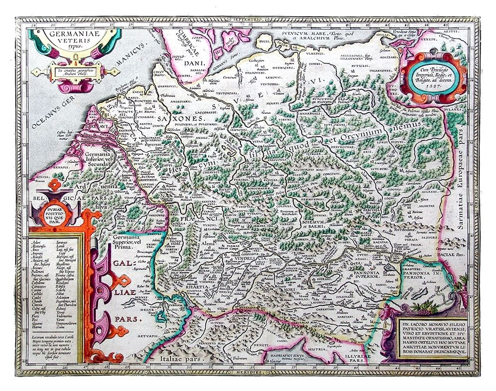 Ancient Germany - Ortelius 1587