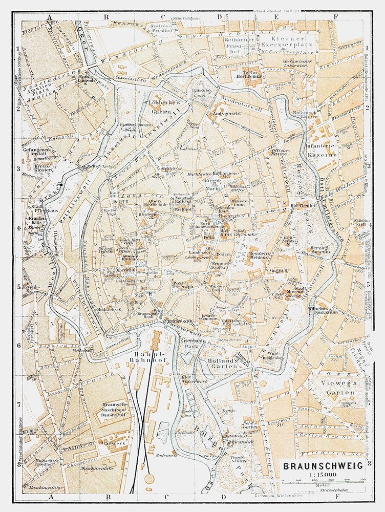 Braunschweig Germany - Baedeker 1914