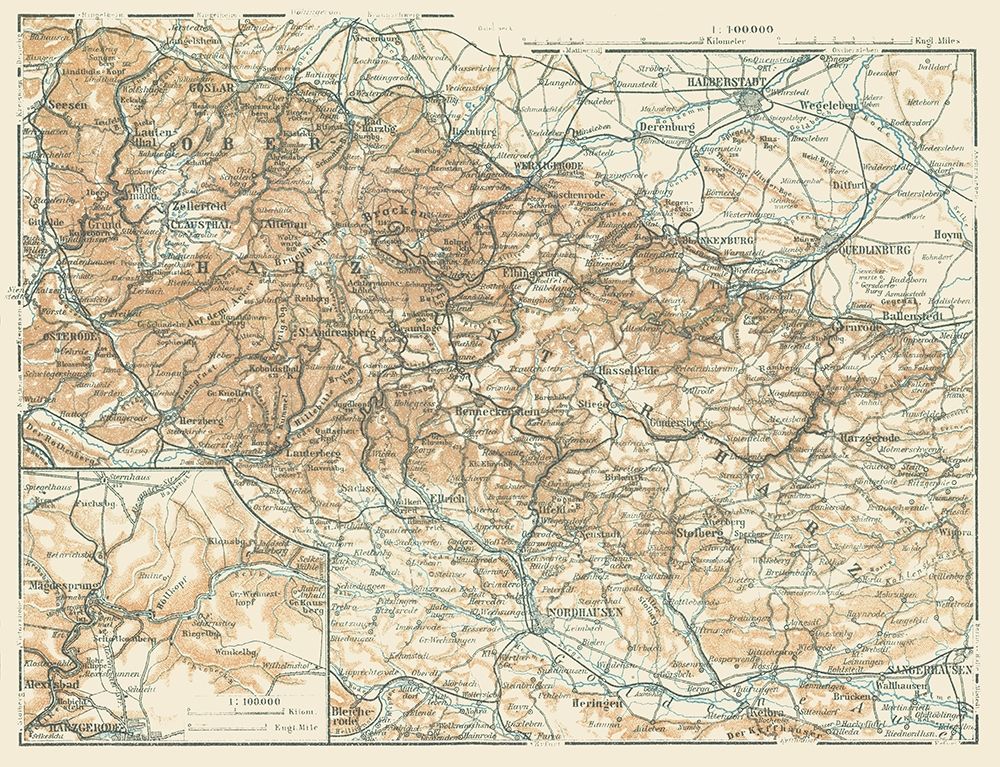 Ober Harz Unter Harz Germany - Baedeker 1914