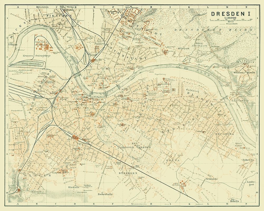 Dresden Germany - Baedeker 1914