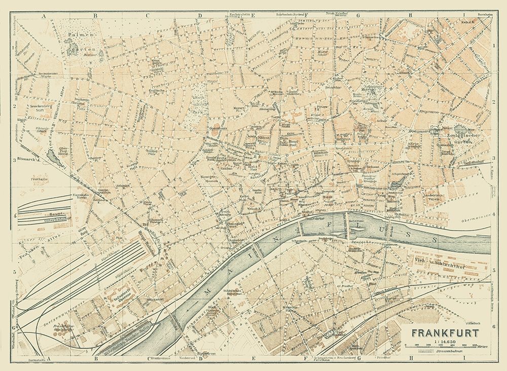 Frankfurt Germany - Baedeker 1914
