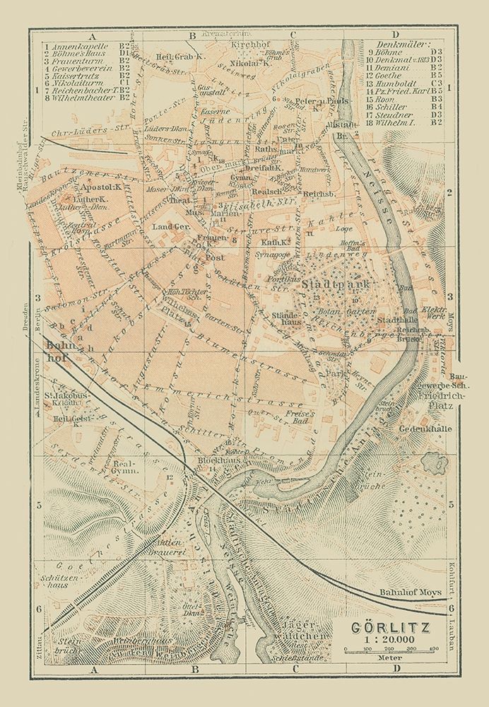 Gorlitz Germany - Baedeker 1914