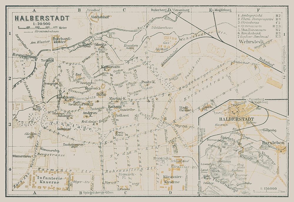 Halberstadt Germany - Baedeker 1914