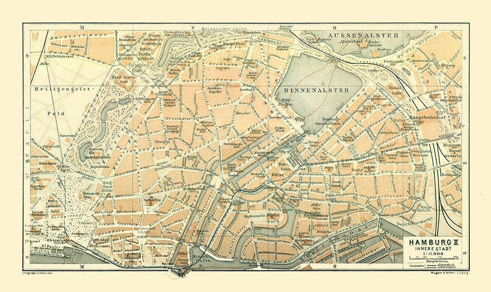 Hamburg Germany - Baedeker 1914