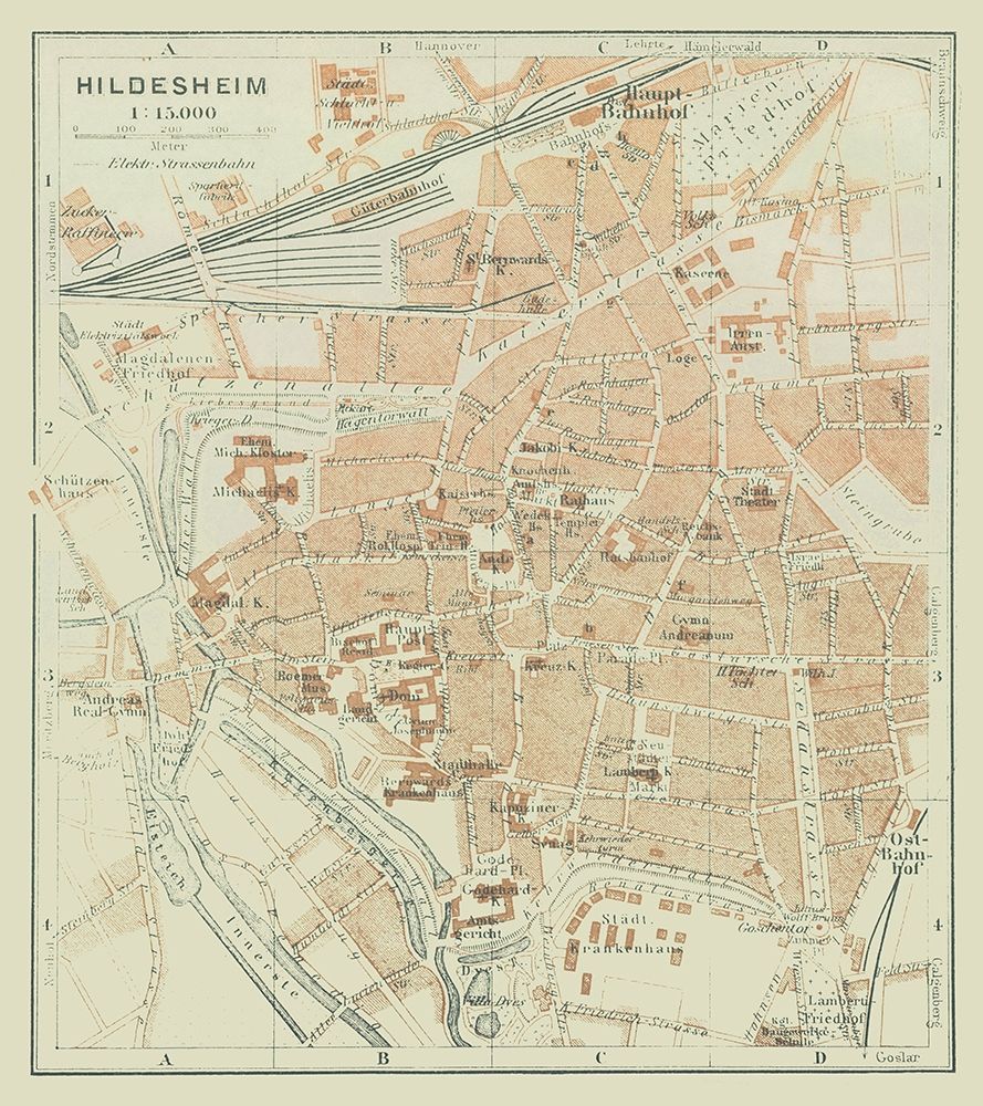 Hildesheim Germany - Baedeker 1914