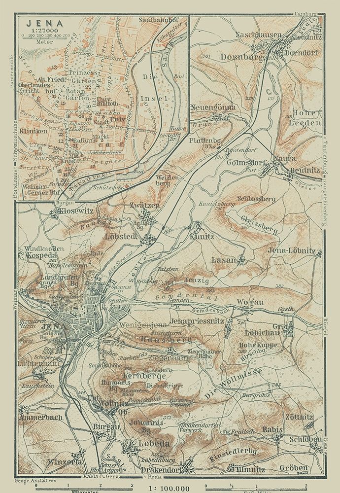 Jena Germany - Baedeker 1914