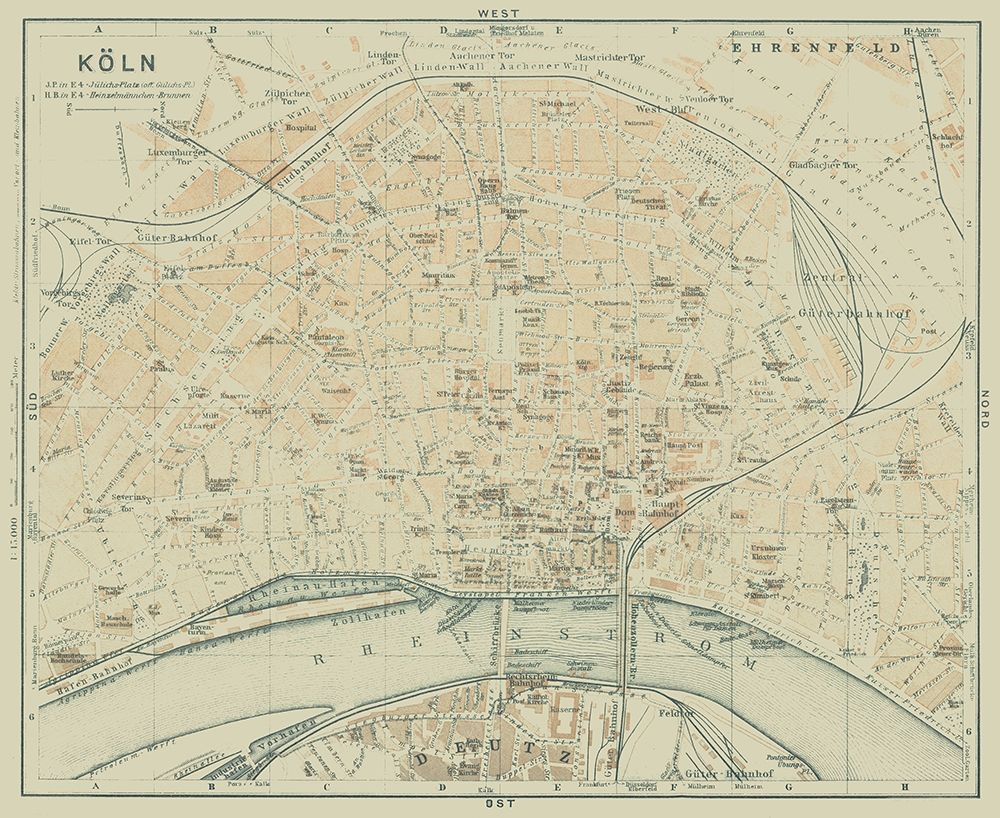 Cologne Germany - Baedeker 1914