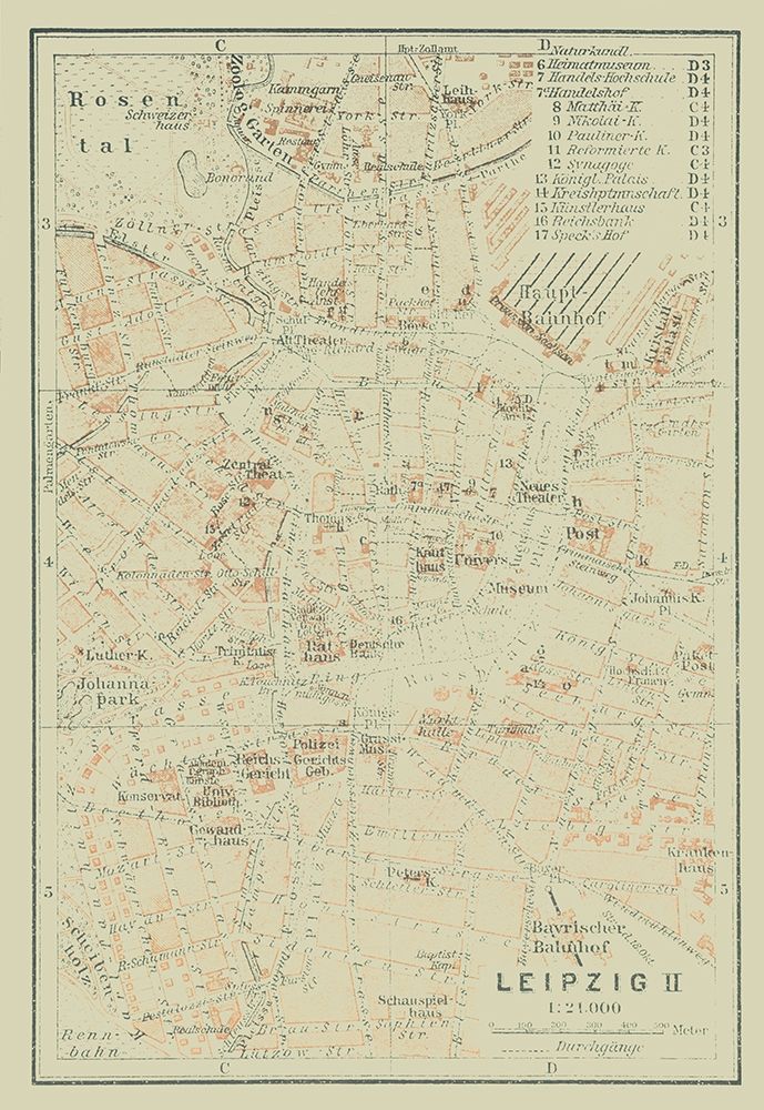 Leipzig Germany - Baedeker 1914