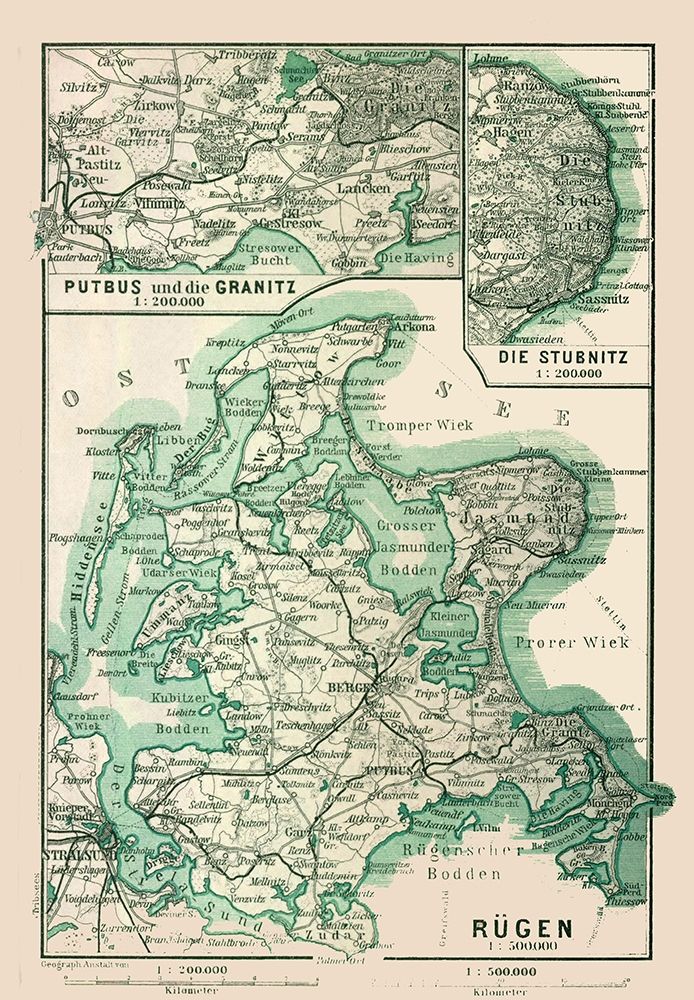 Rugen Island Germany - Baedeker 1914