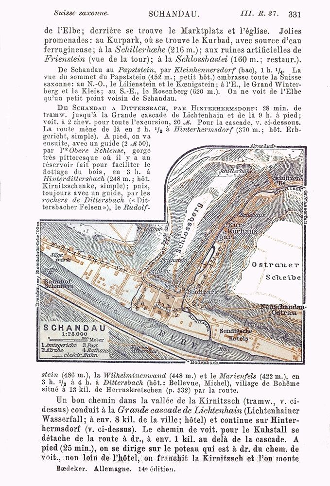 Schandau Germany - Baedeker 1914