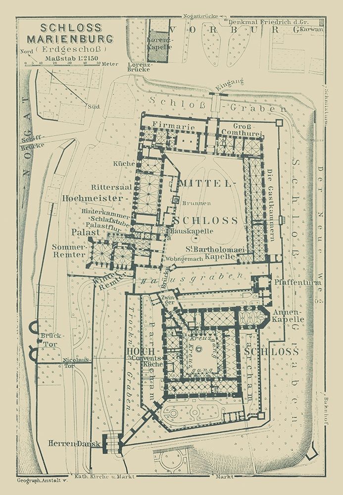 Schloss Marienburg Germany - Baedeker 1914