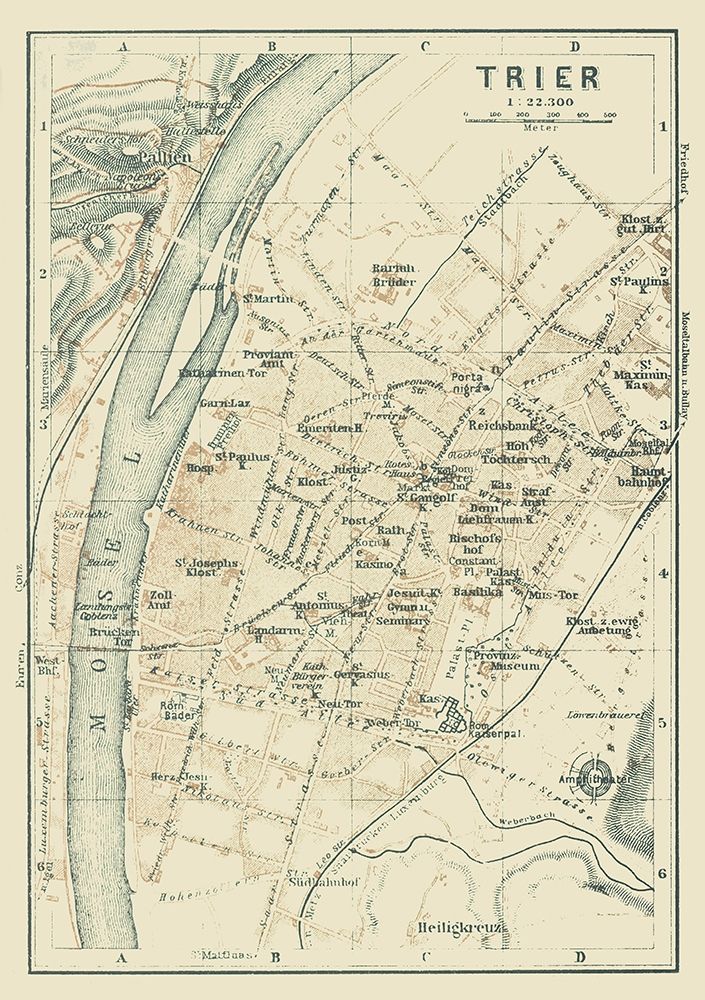 Trier Germany - Baedeker 1914