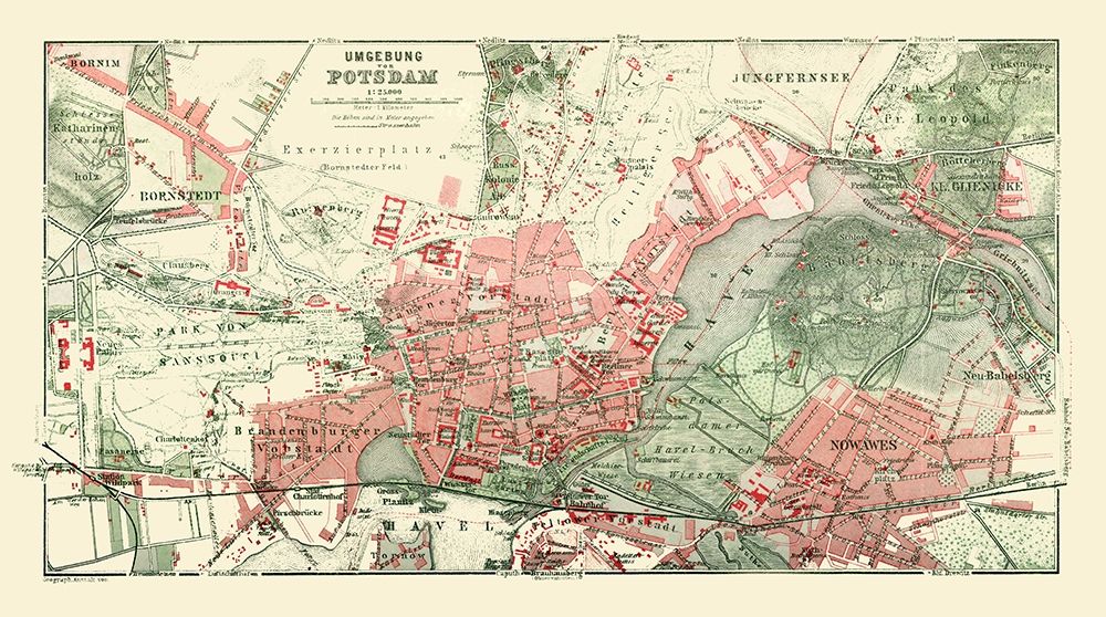 Potsdam Surroundings Germany - Baedeker 1914