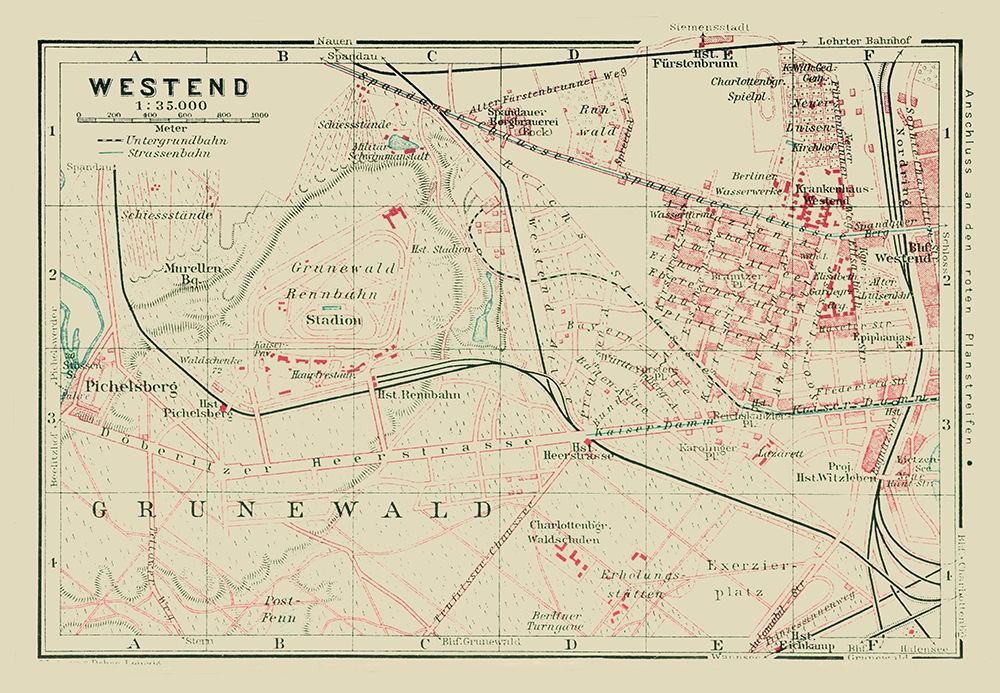 Westend Berlin Germany - Baedeker 1914