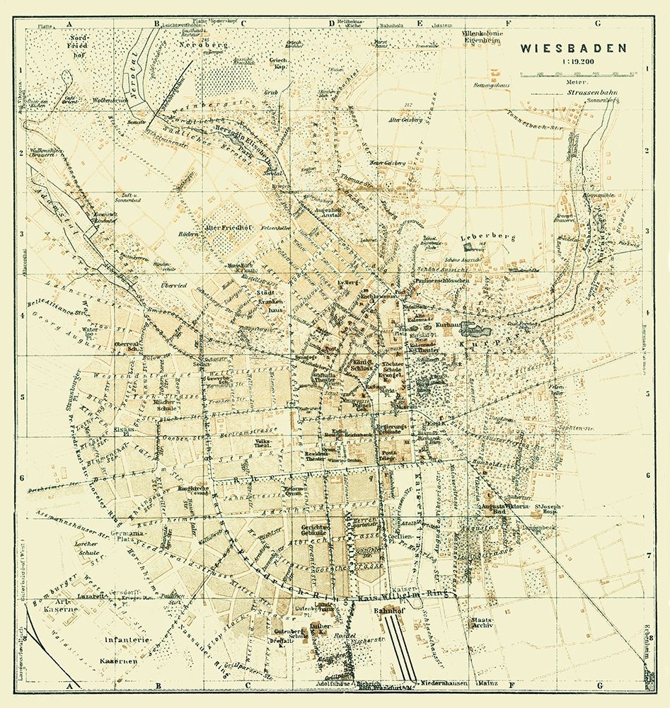 Wiesbaden Germany - Baedeker 1914