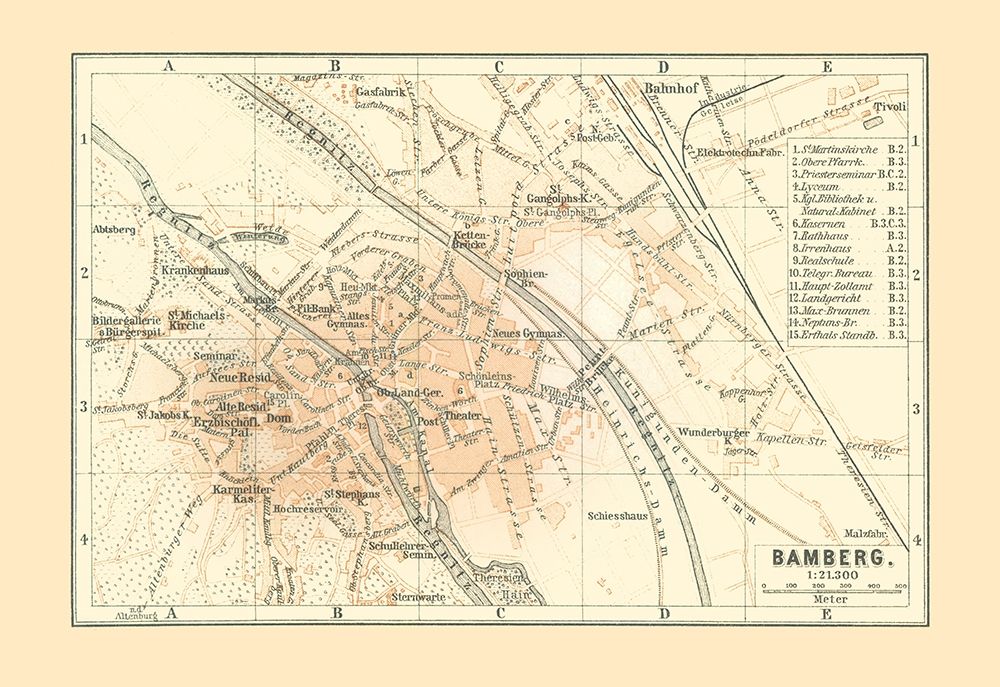 Bamberg Germany - Baedeker 1896