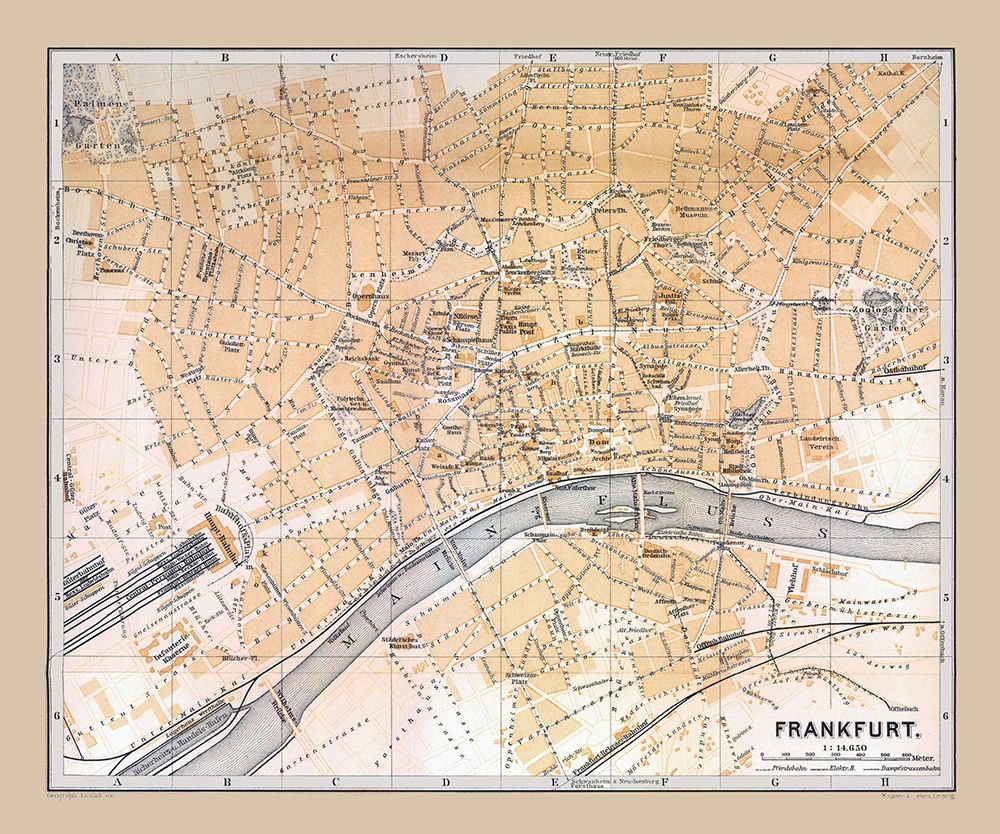 Frankfurt Germany - Baedeker 1896