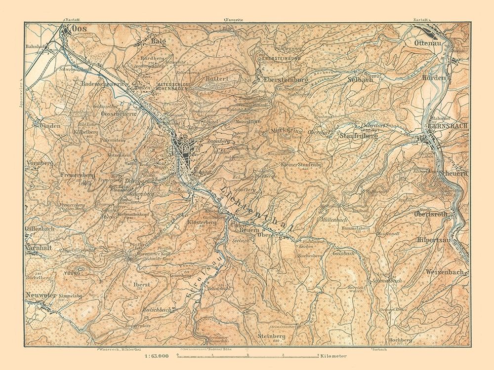 Lichtentbal Germany - Baedeker 1896