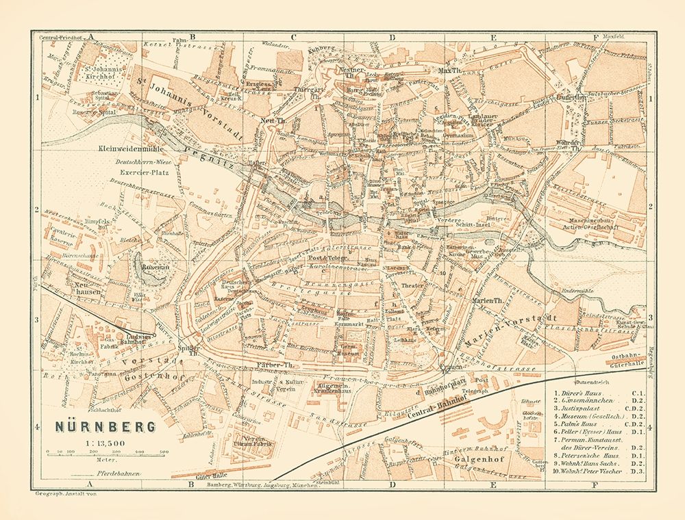 Nuremberg Germany - Baedeker 1896