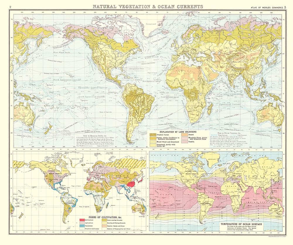 Global Natural Vegetation Ocean Currents