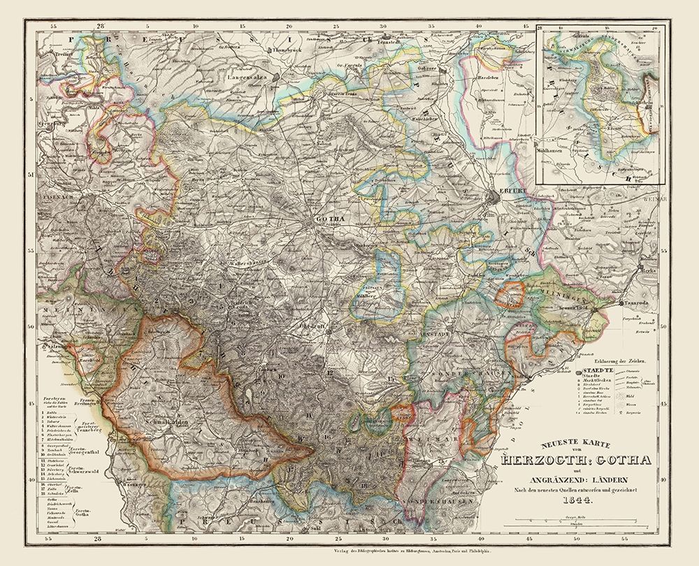 Gotha Herzogth Germany - Meyer 1844