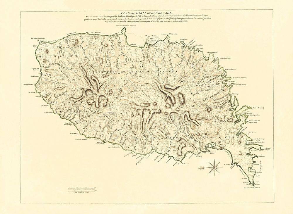 Caribbean Grenada - Jefferys 1763