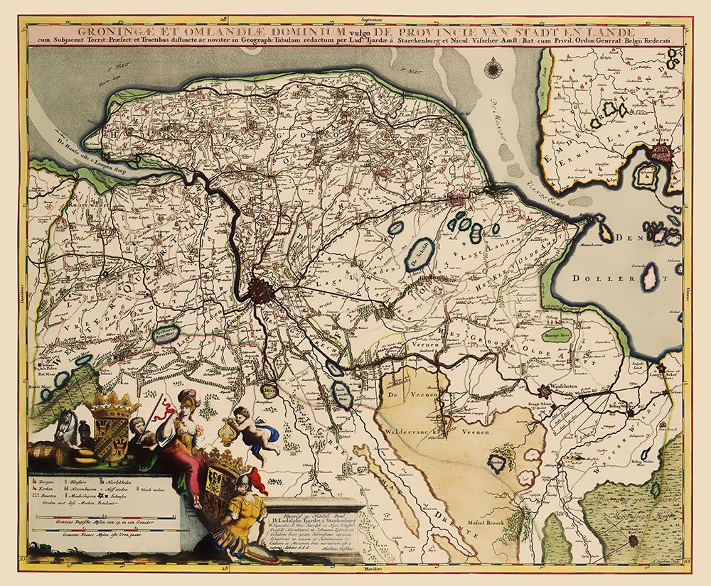 Groningen Region Netherlands - Visscher 1681