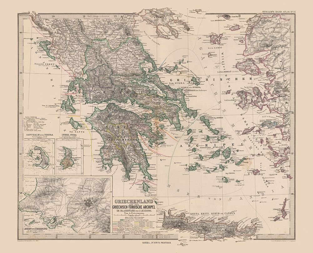 Greece - Stieler  1885