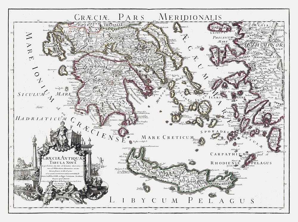 Ancient South Greece - De Lisle 1731