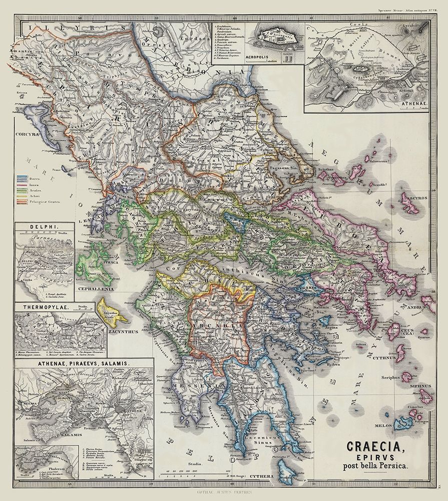 Macedonian War Greece - Spruner 1865