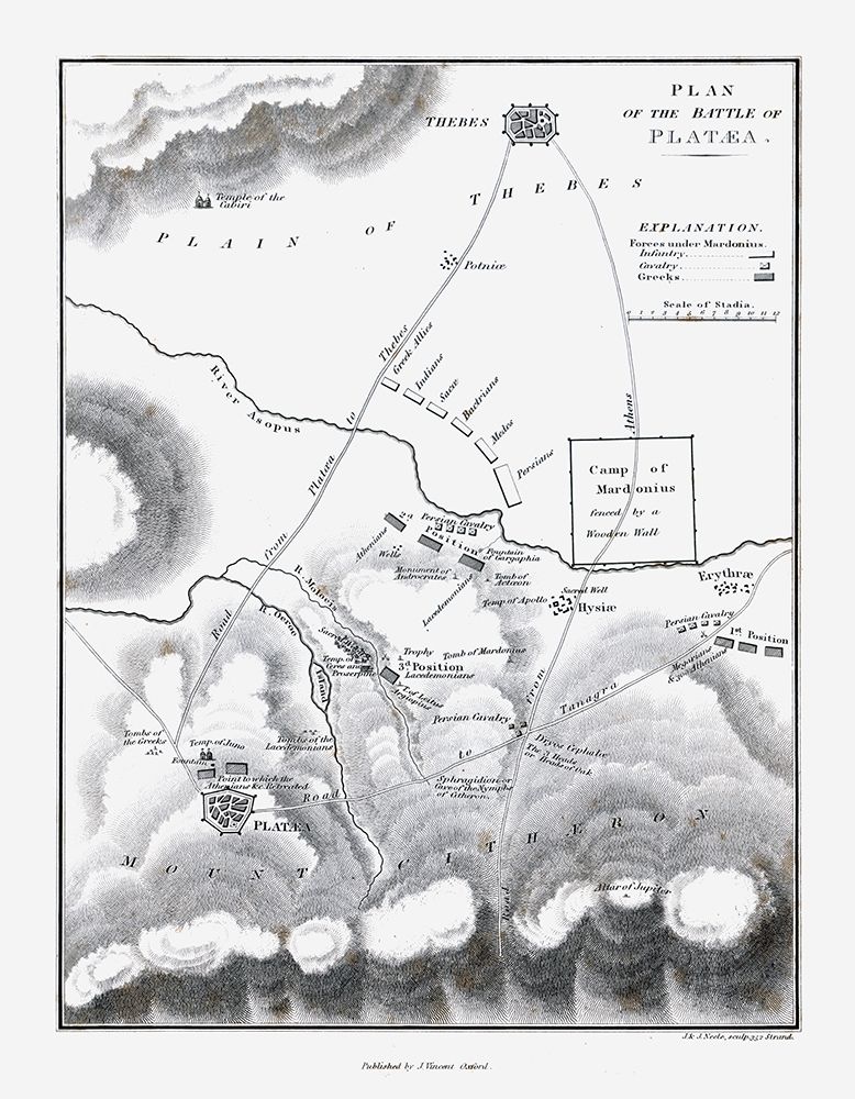 Battle of Plataea - Greece - Oxford 1828