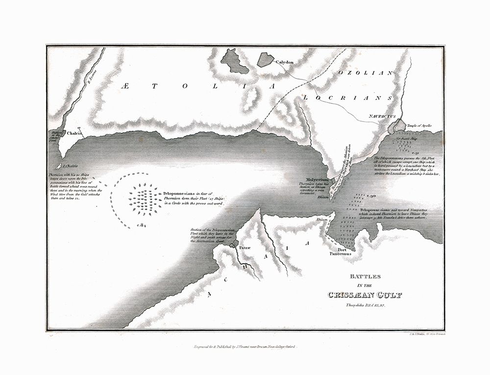 Battles in Gulf of Corinth - Oxford 1828
